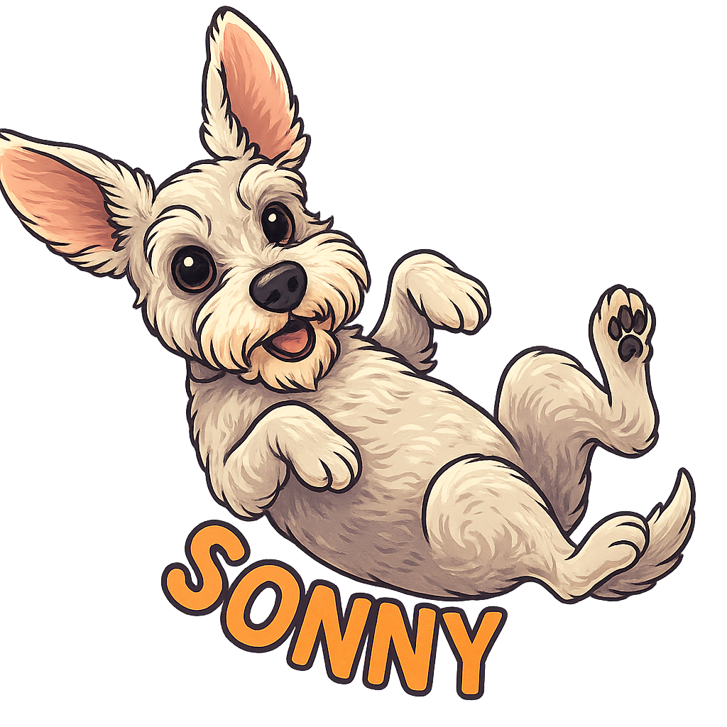Custom Sonny  sticker - AI-generated pet art