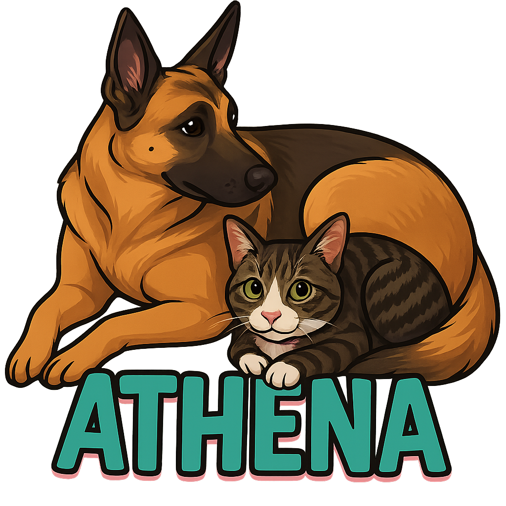Custom Athena  sticker - AI-generated pet art