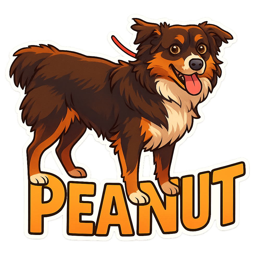 Custom Peanut sticker - AI-generated pet art