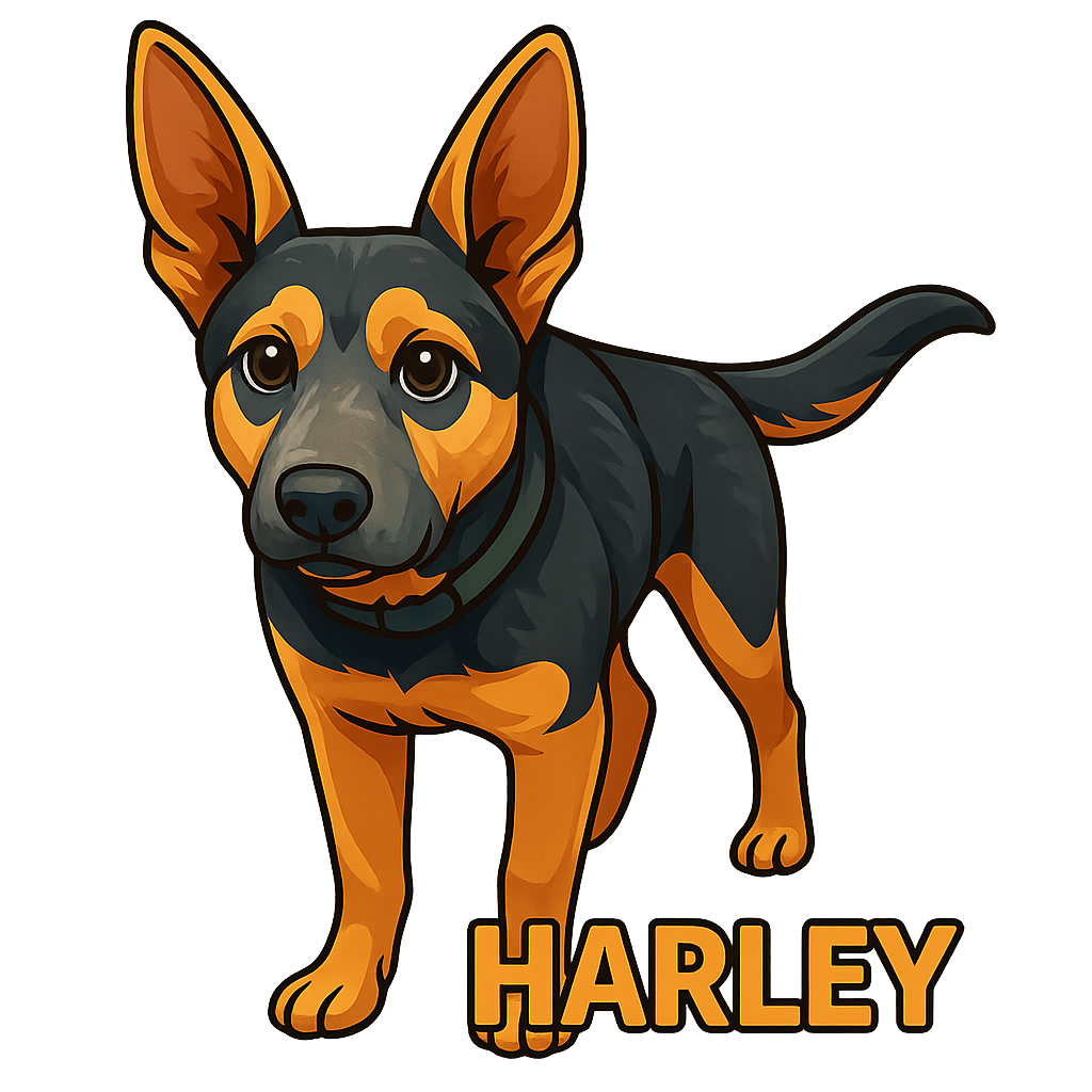Custom Harley sticker - AI-generated pet art