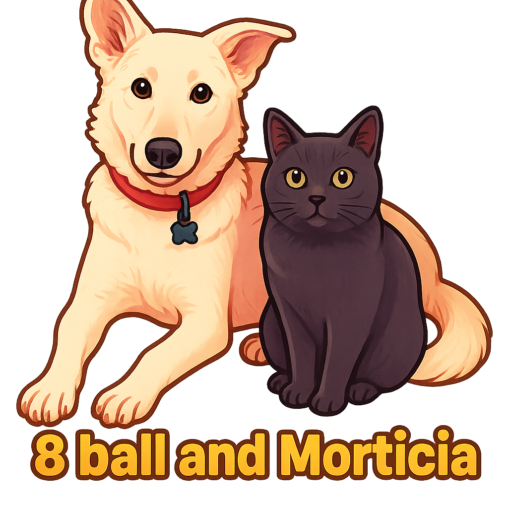 8 ball and Morticia  - Classic Sticker