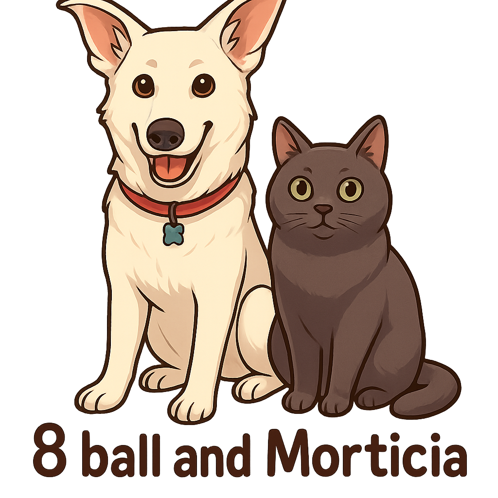 8 ball and Morticia  - Classic Sticker