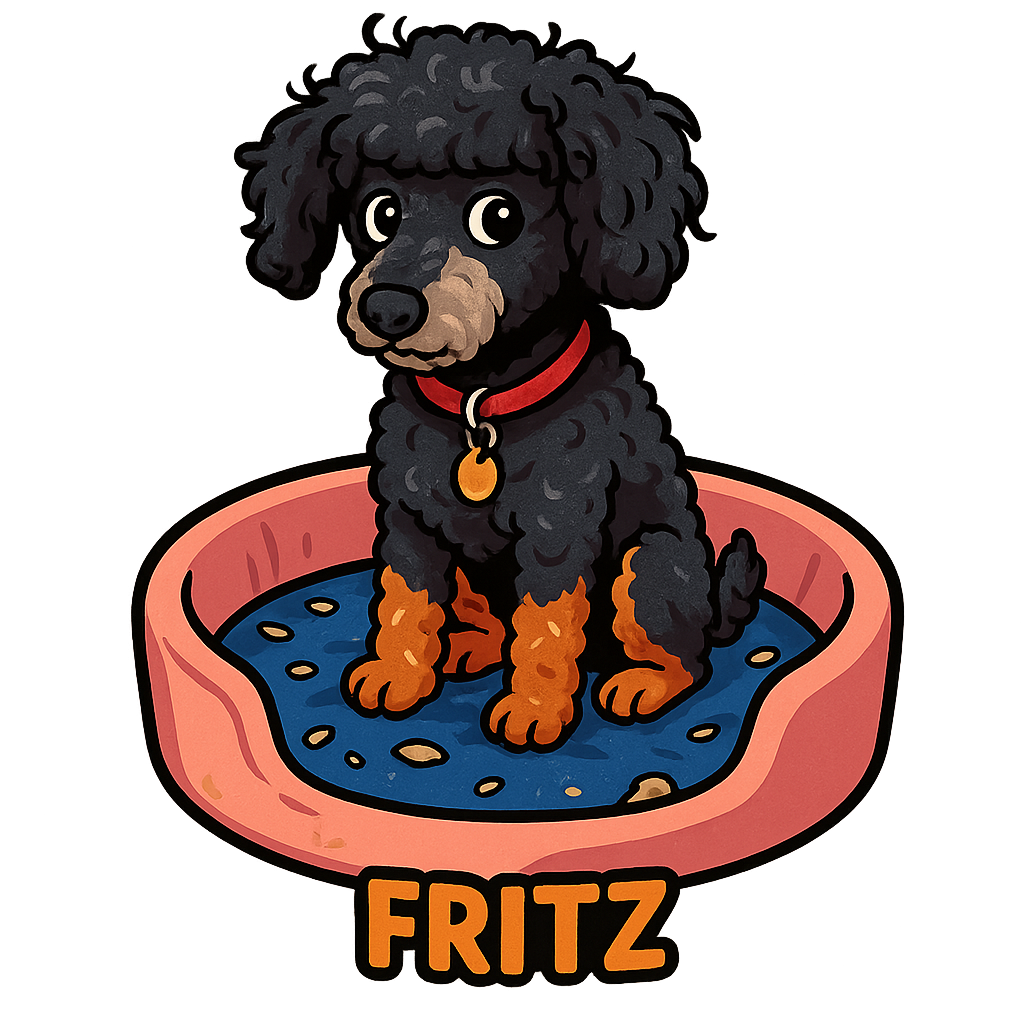 Custom Fritz sticker - AI-generated pet art