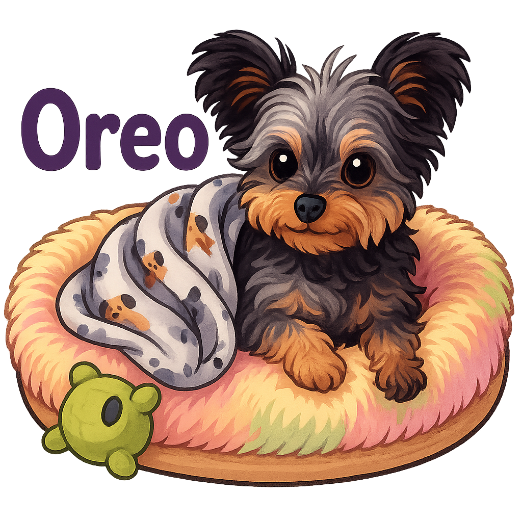 Custom Oreo  sticker - AI-generated pet art