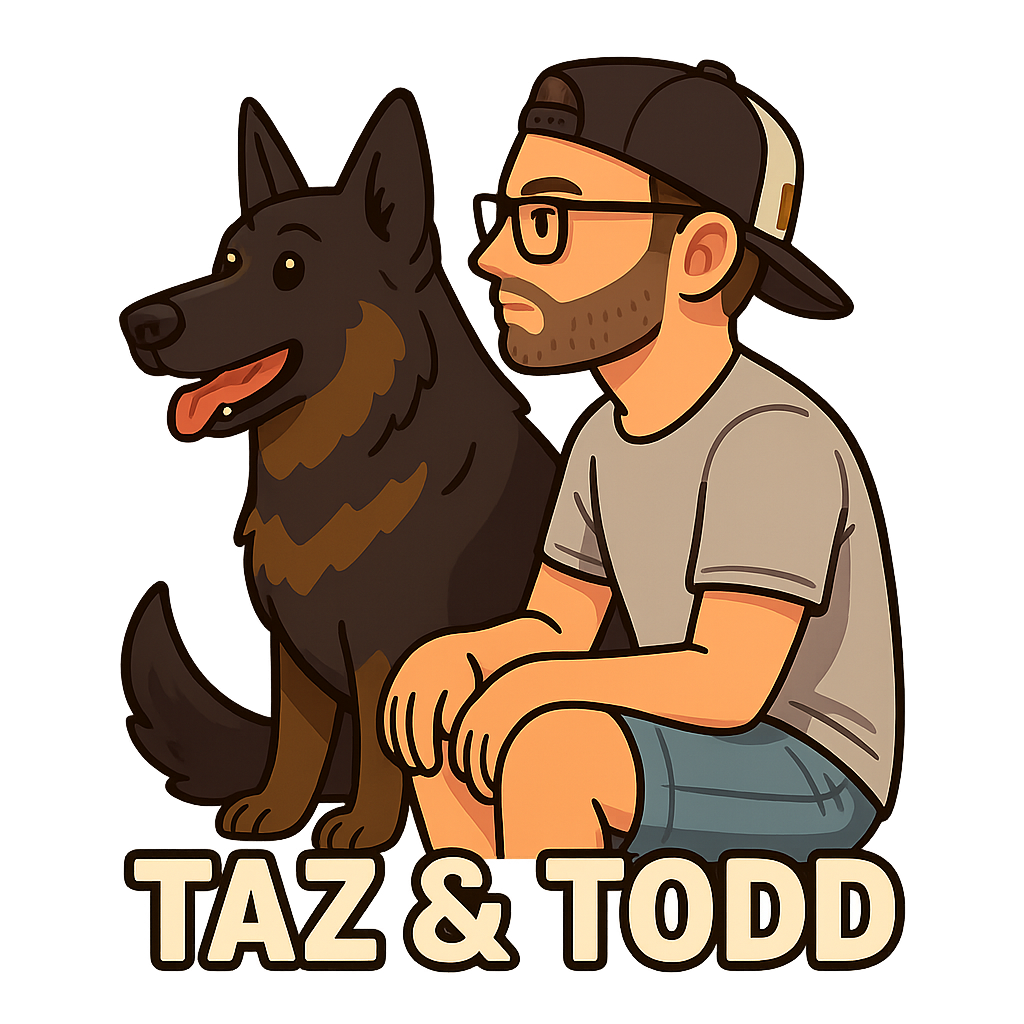 Custom Taz & Todd sticker - AI-generated pet art