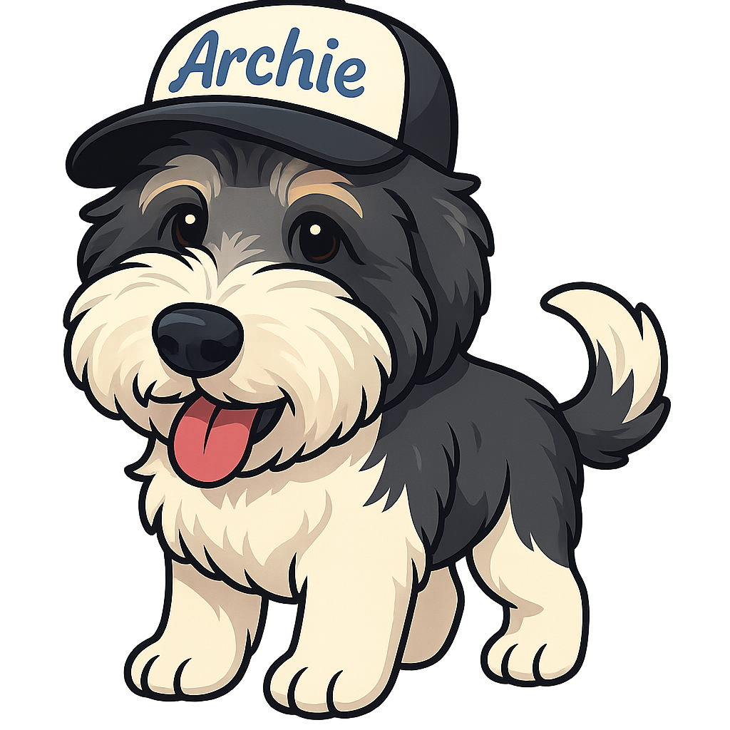 Custom Archie  sticker - AI-generated pet art