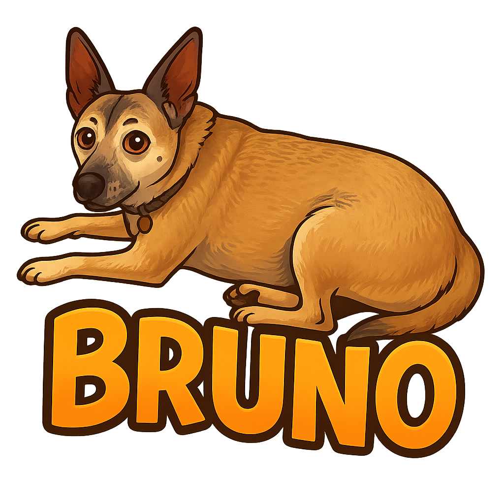 Custom Bruno sticker - AI-generated pet art