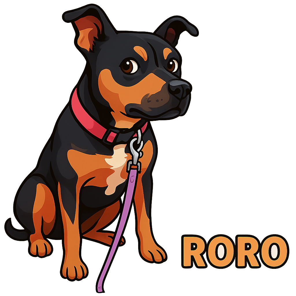 Custom Roro sticker - AI-generated pet art