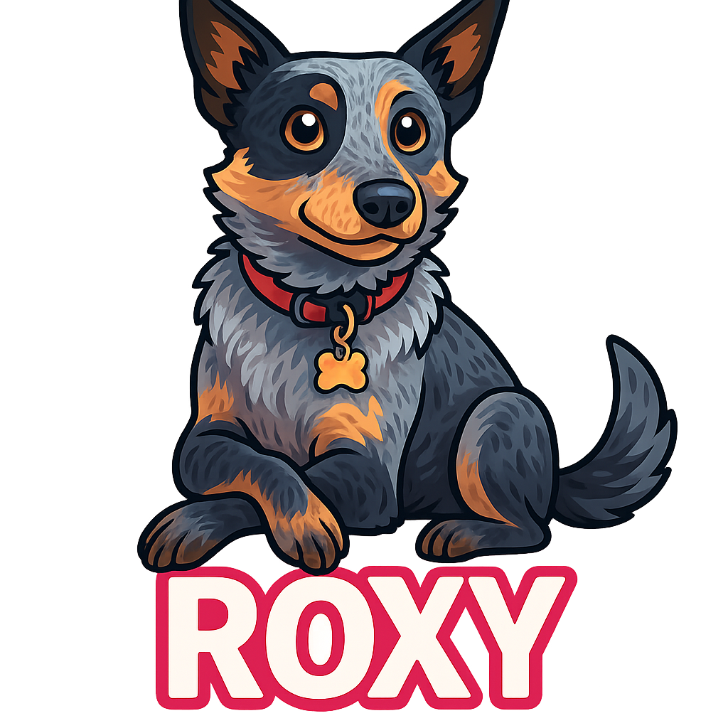 Custom Roxy sticker - AI-generated pet art