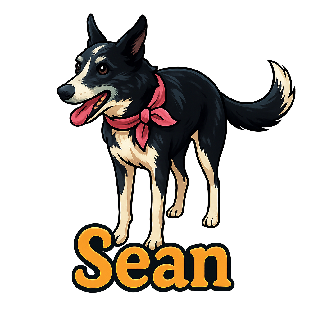 Custom Sean sticker - AI-generated pet art