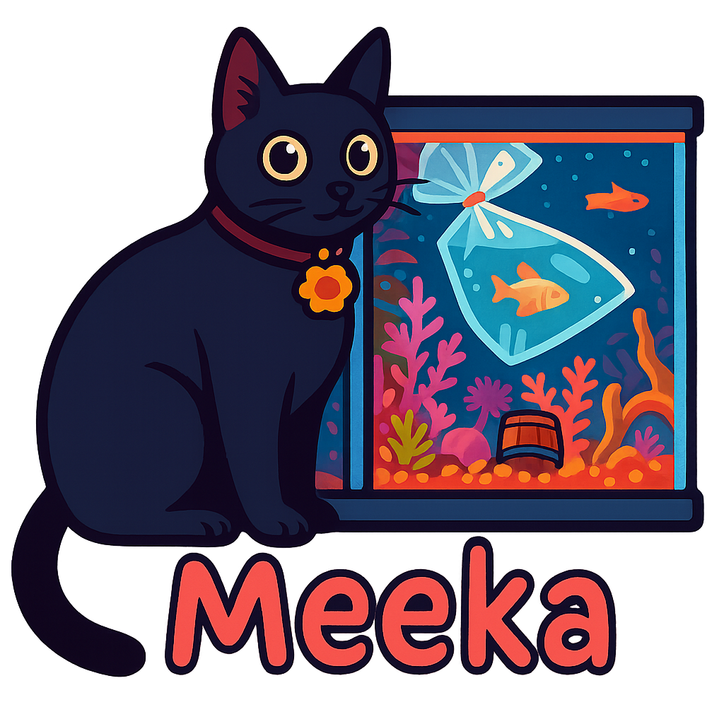 Custom Meeka sticker - AI-generated pet art