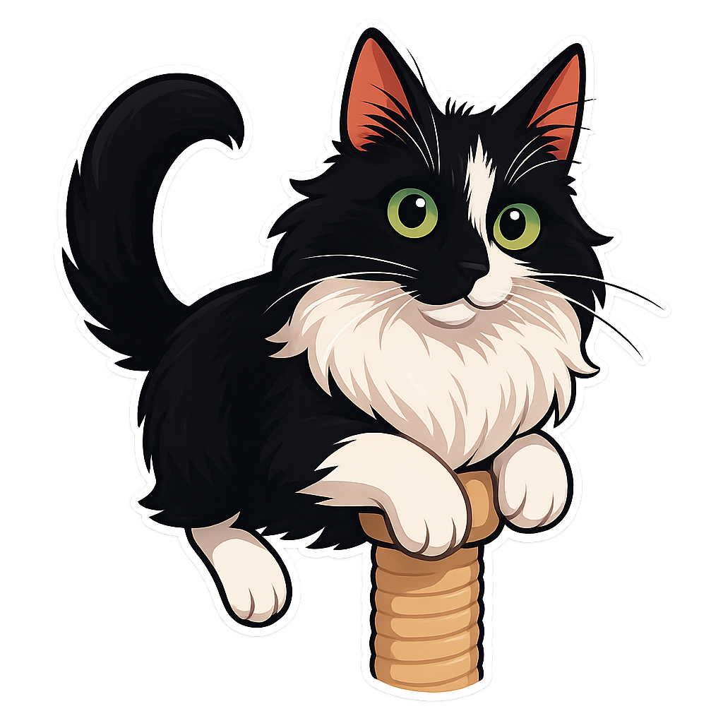 Custom Domino sticker - AI-generated pet art