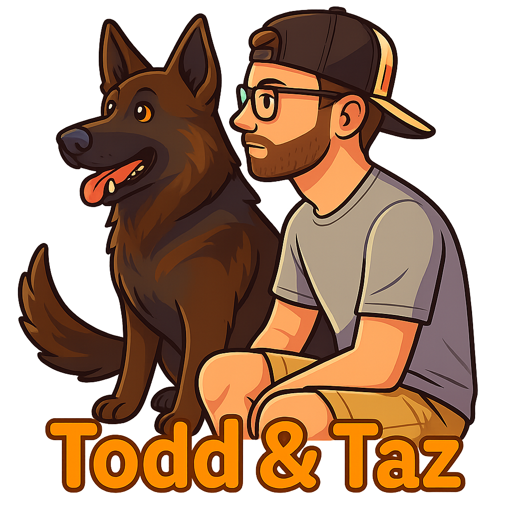 Custom Todd & taz sticker - AI-generated pet art