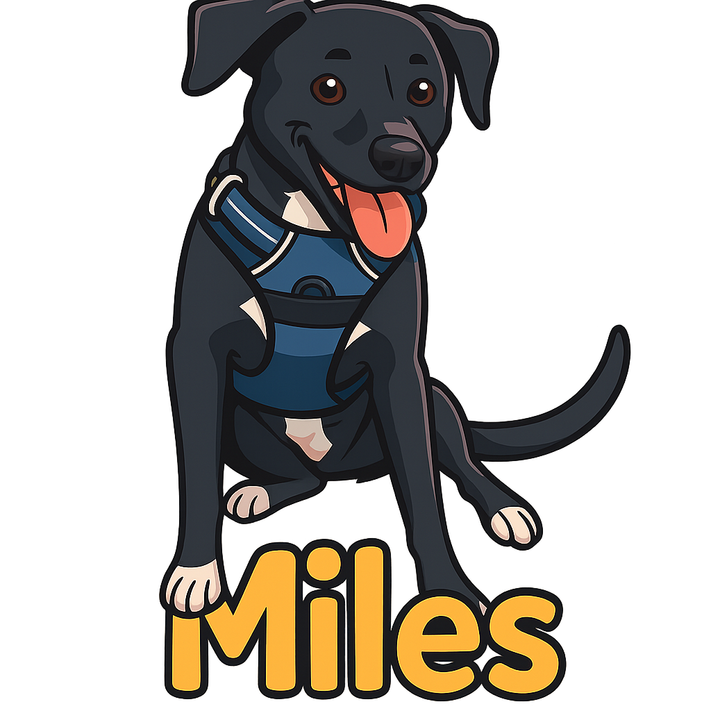 Custom Miles sticker - AI-generated pet art