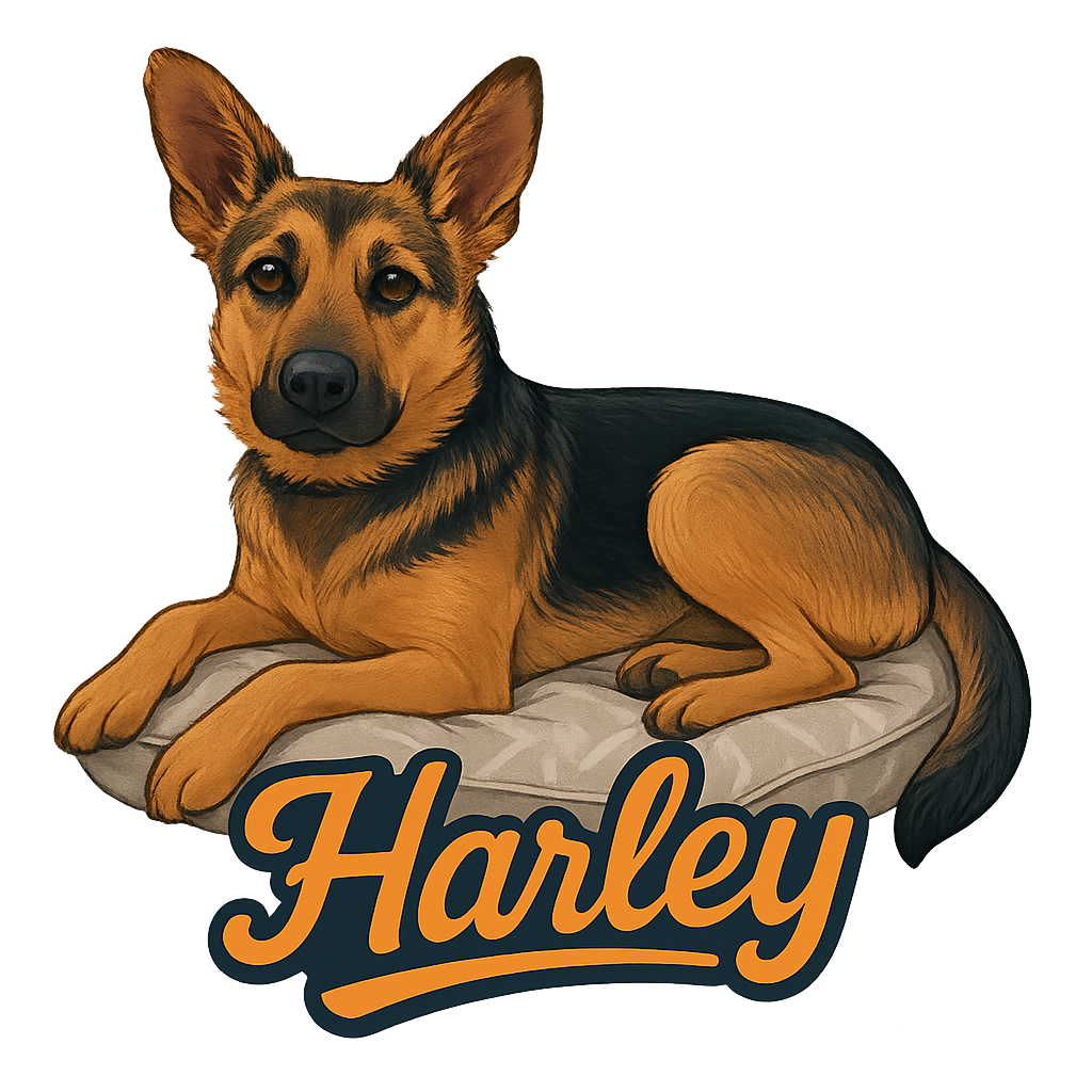 Custom Harley  sticker - AI-generated pet art