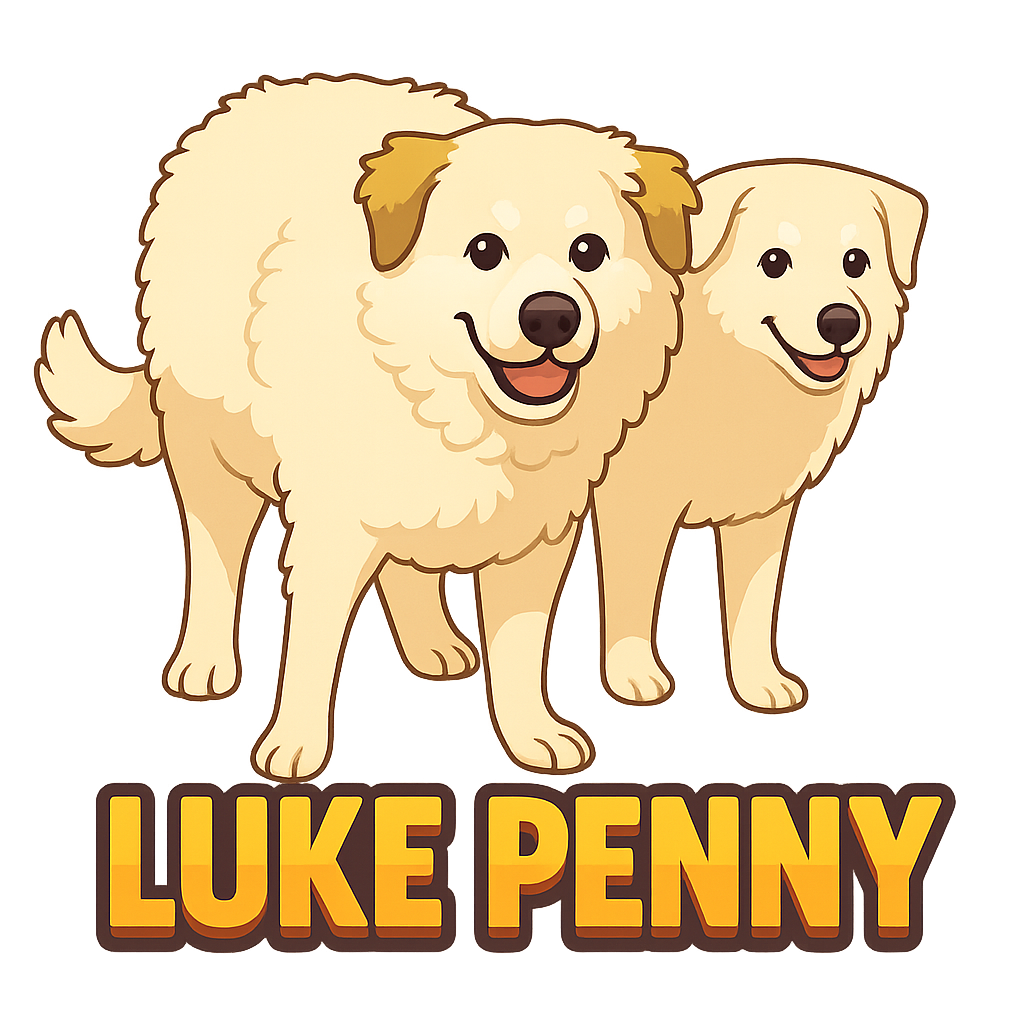 Custom Luke Penny sticker - AI-generated pet art