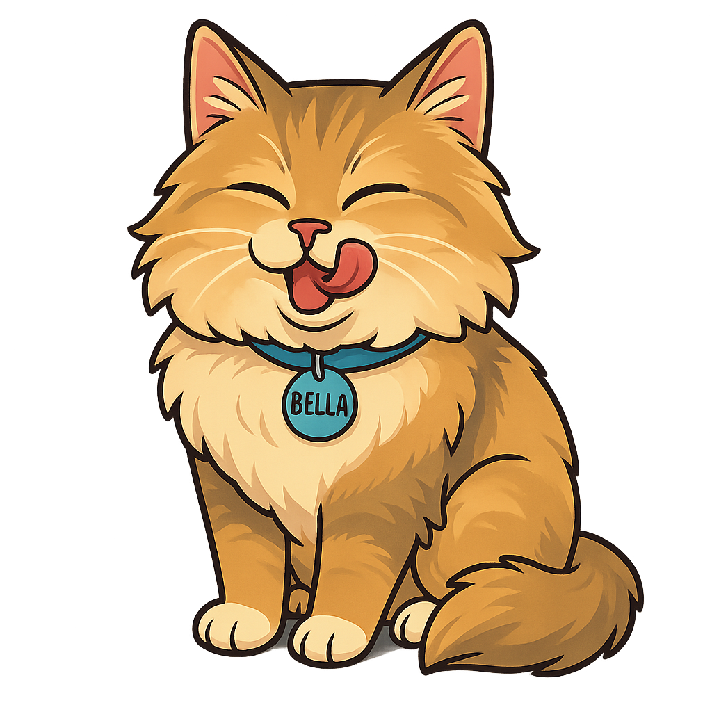 Custom Bella sticker - AI-generated pet art