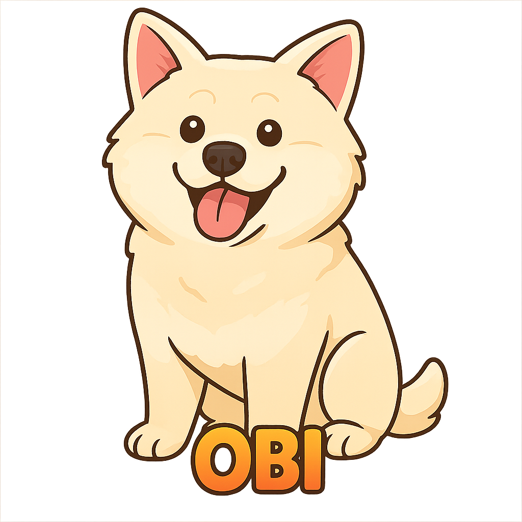 Custom Obi sticker - AI-generated pet art