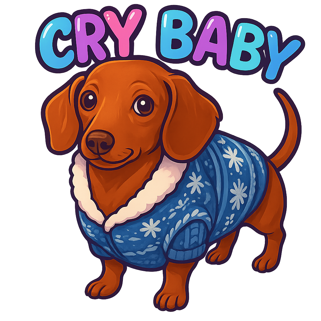 Custom Cry Baby  sticker - AI-generated pet art