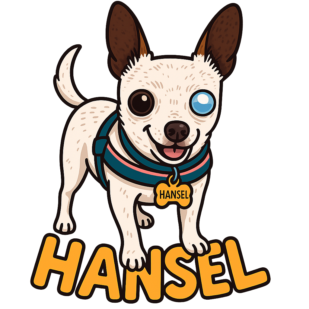 Custom Hansel sticker - AI-generated pet art