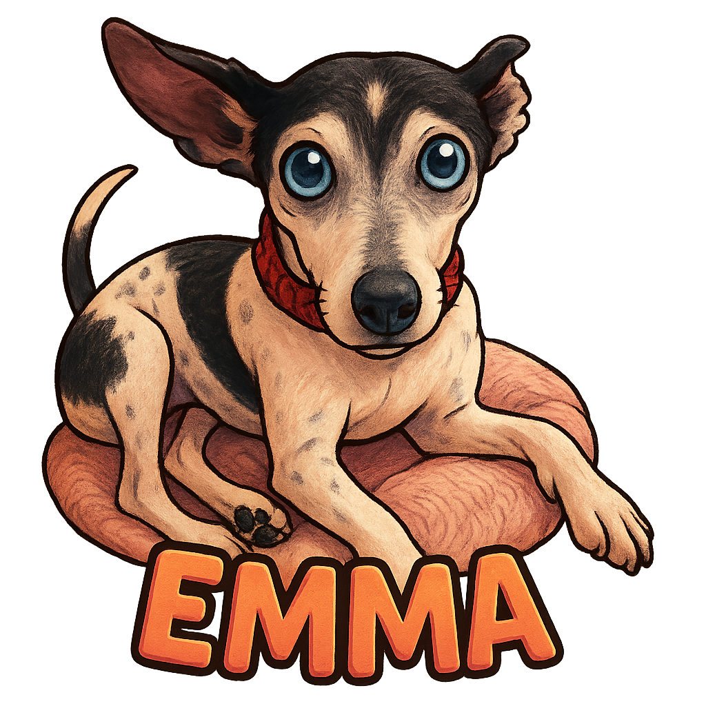 Custom Emma sticker - AI-generated pet art