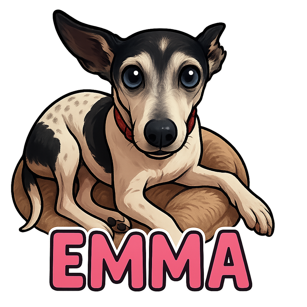 Custom Emma sticker - AI-generated pet art