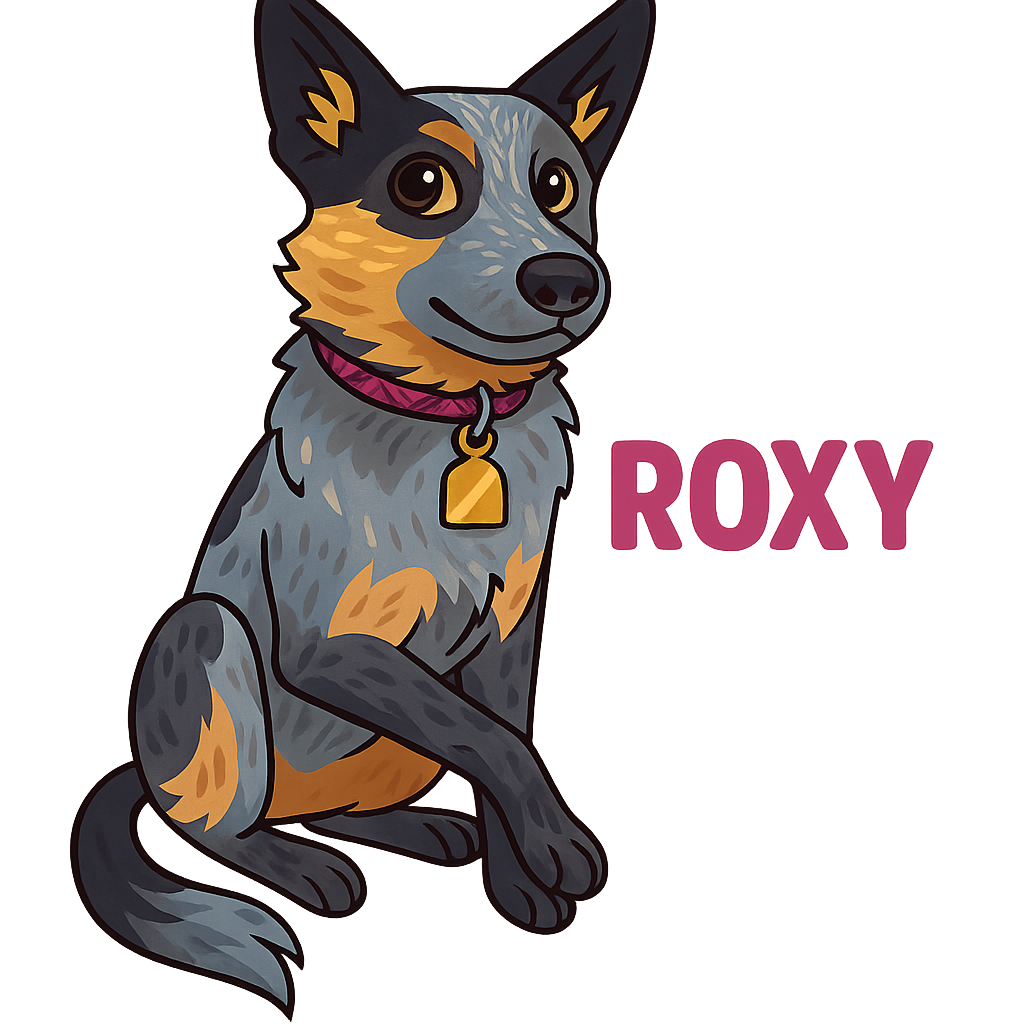 Custom roxy sticker - AI-generated pet art