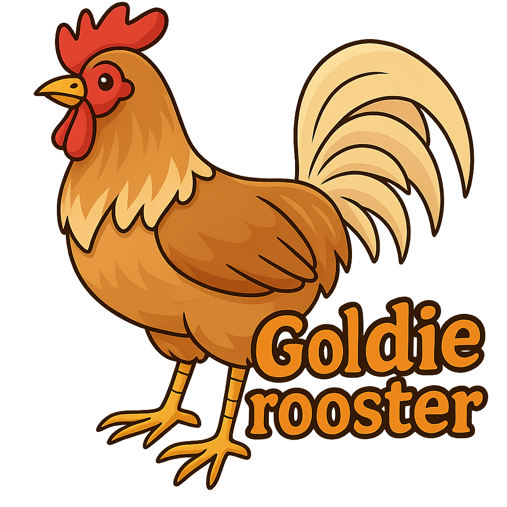 Custom Goldie rooster  sticker - AI-generated pet art