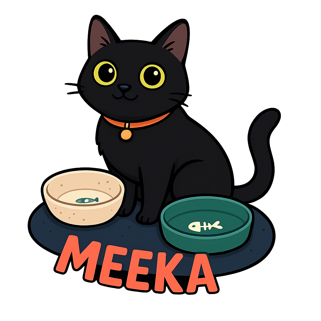 Custom Meeka sticker - AI-generated pet art