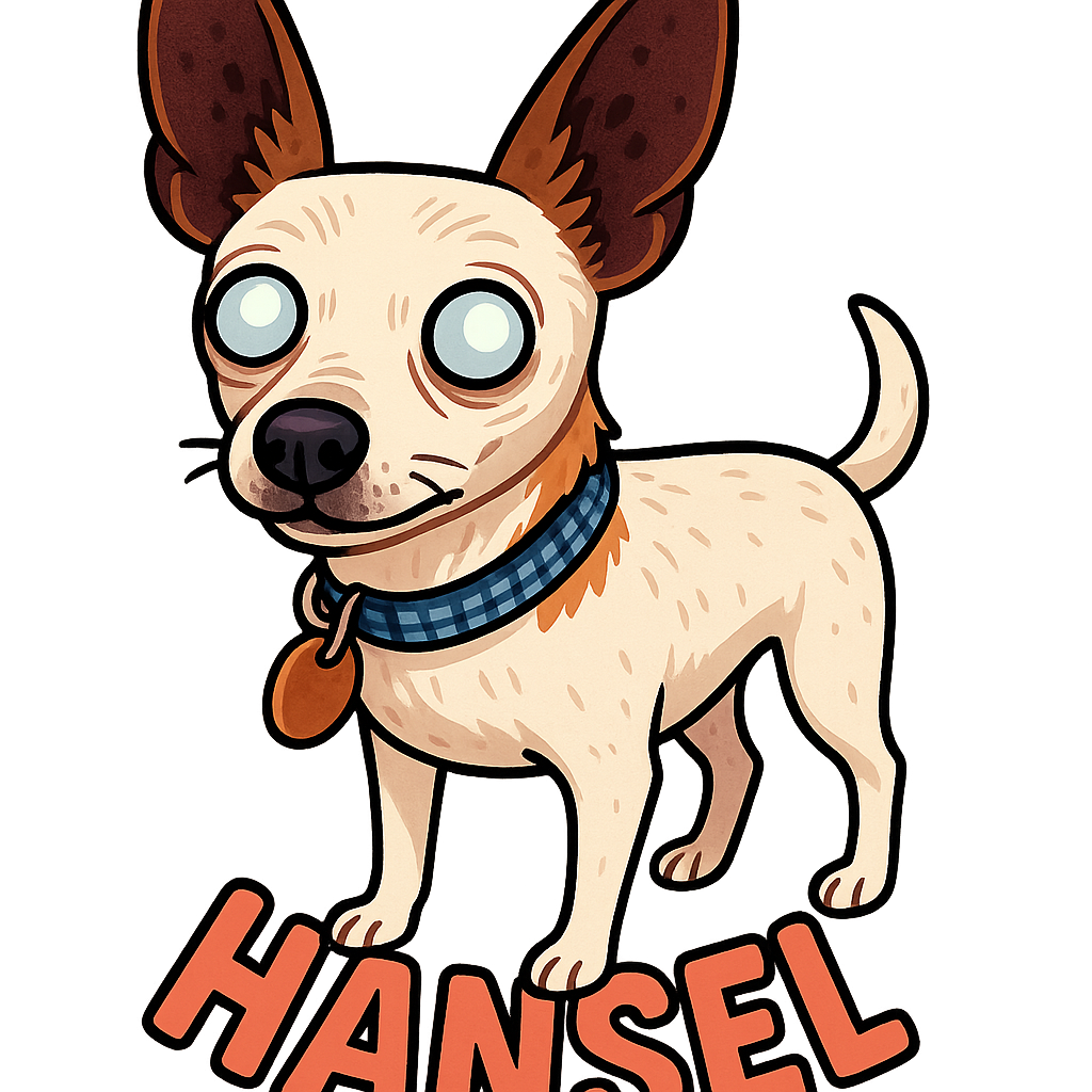 Custom Hansel sticker - AI-generated pet art