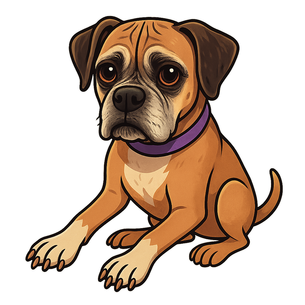 Custom Layla sticker - AI-generated pet art