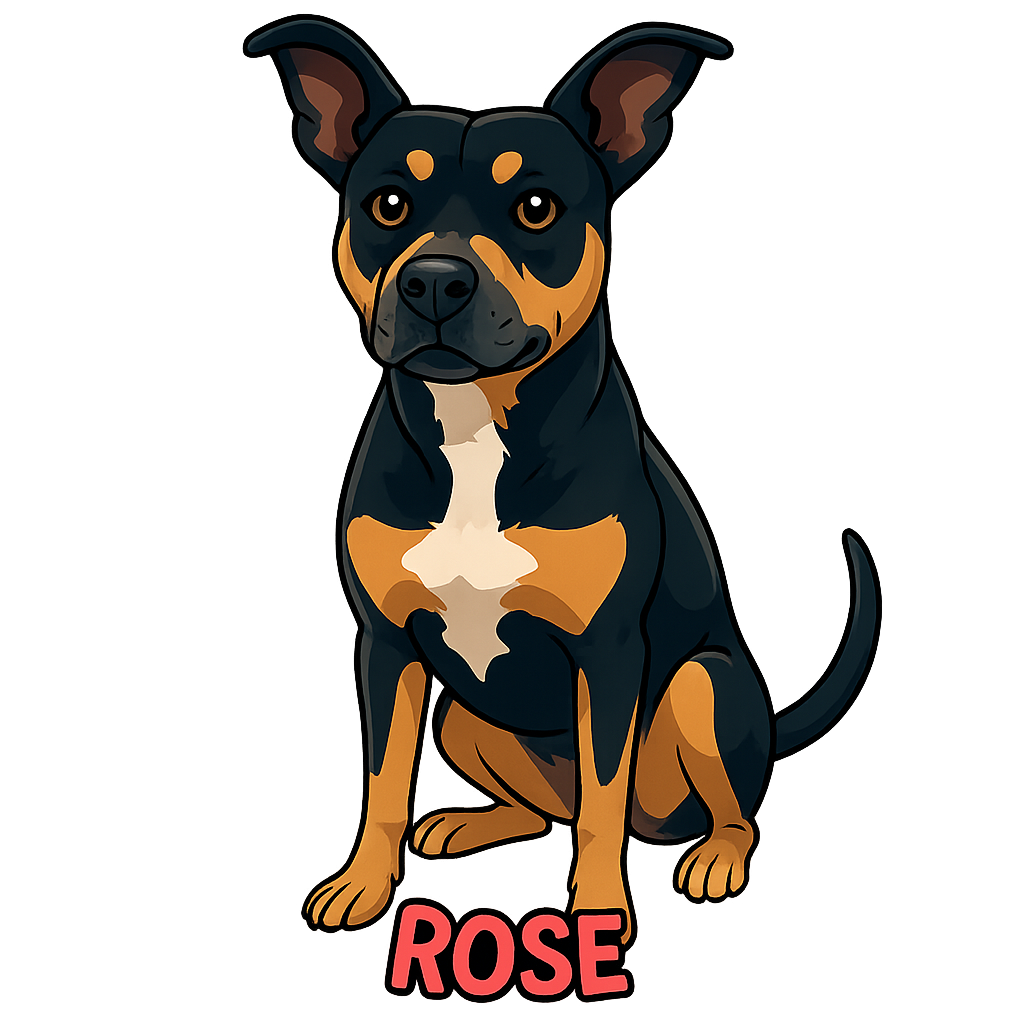 Custom Rose sticker - AI-generated pet art