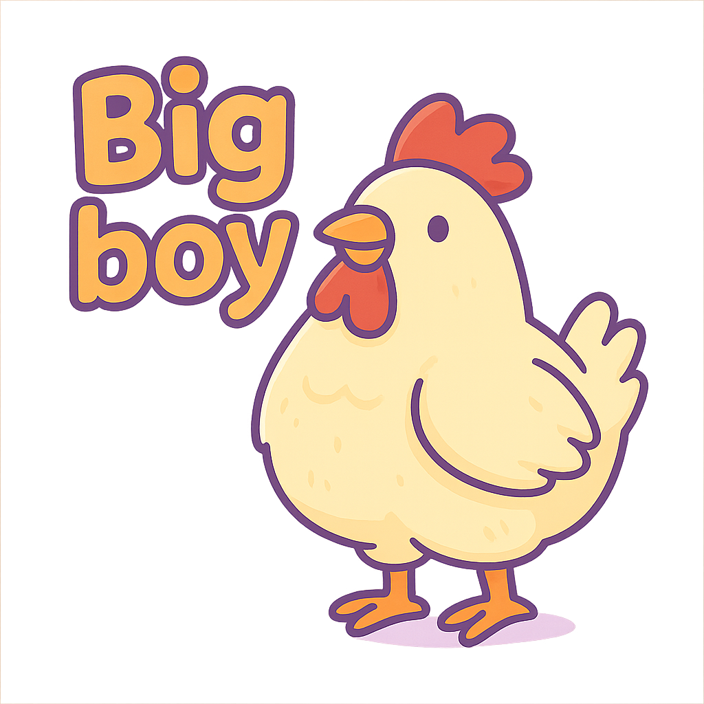 Custom Big boy  sticker - AI-generated pet art