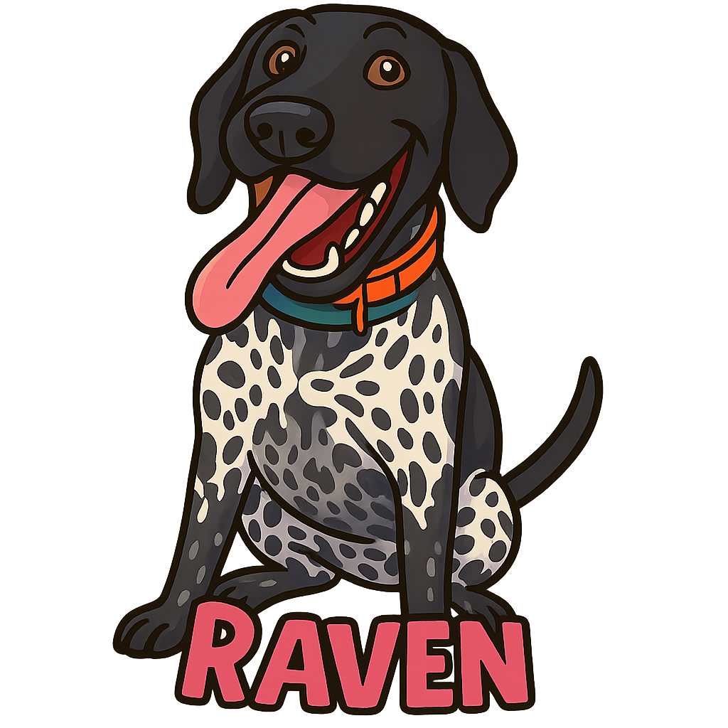 Custom Raven sticker - AI-generated pet art