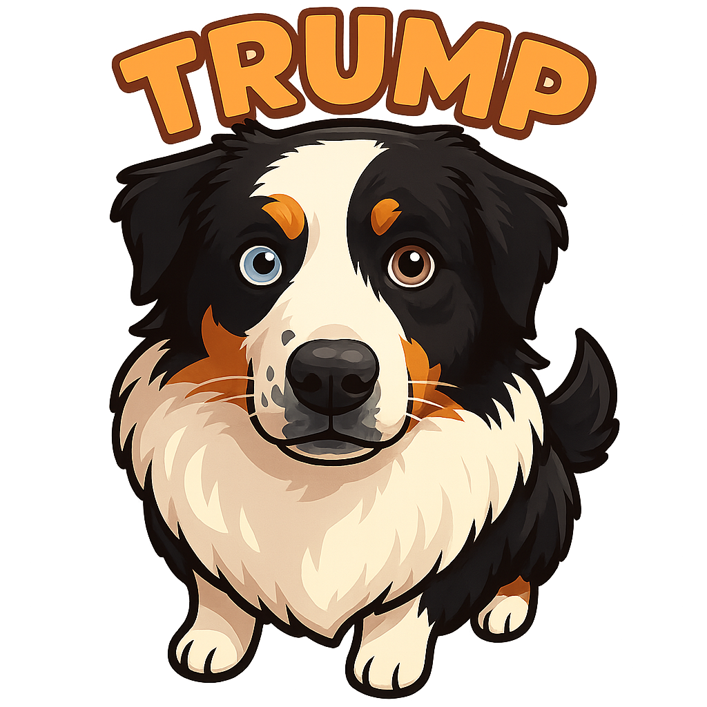 Custom Trump sticker - AI-generated pet art