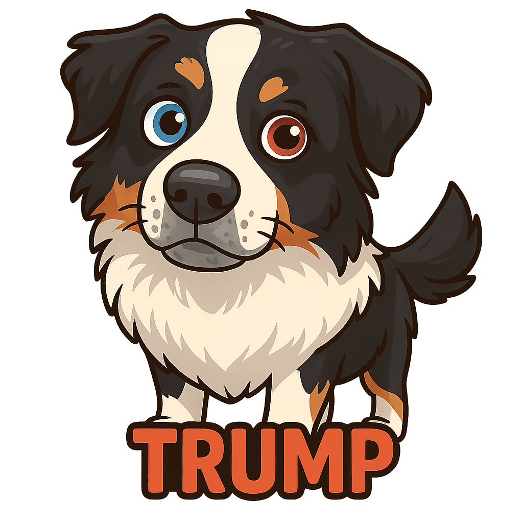 Custom Trump sticker - AI-generated pet art